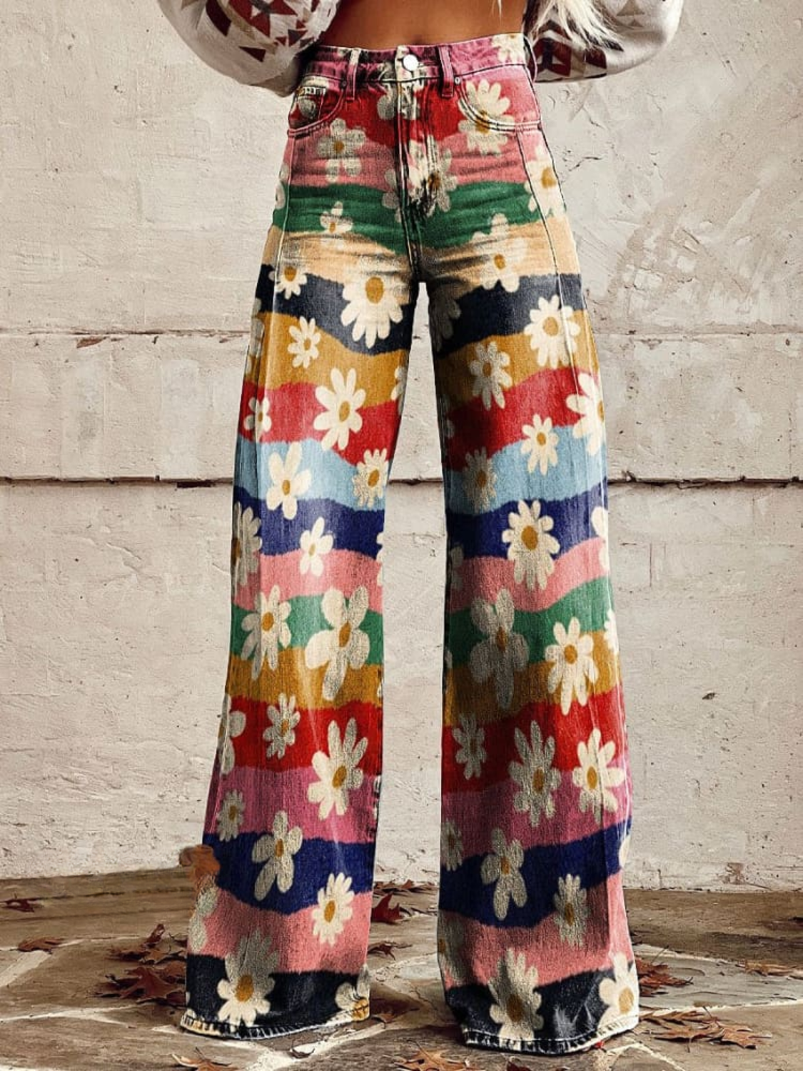 VINICIA - PANTALÓN RETRO FLORAL