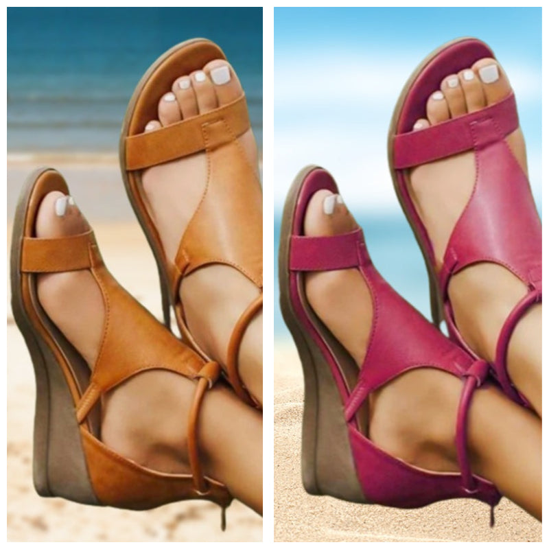 ANNE™ - Sandalias ortopédicas de cuero con tacón