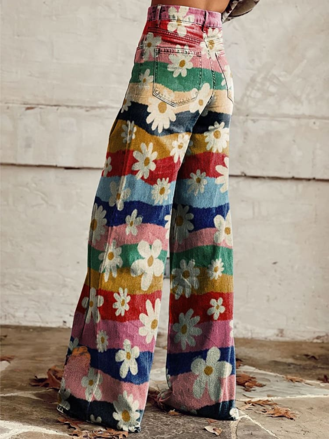 VINICIA - PANTALÓN RETRO FLORAL