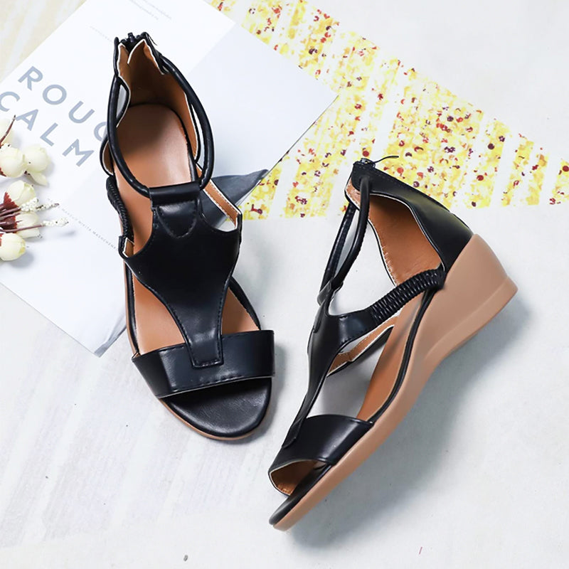 ANNE™ - Sandalias ortopédicas de cuero con tacón