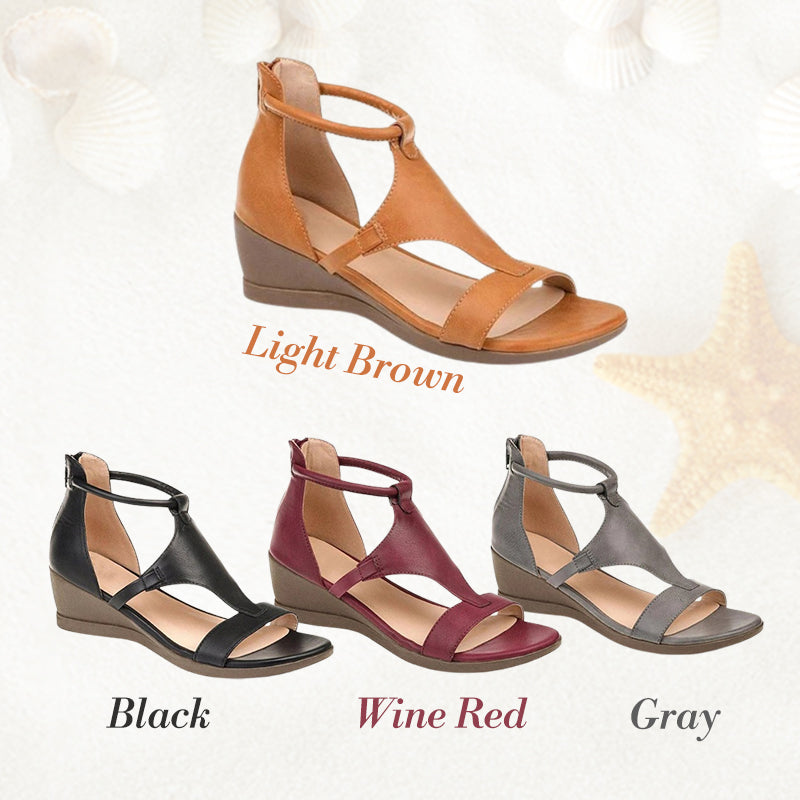 ANNE™ - Sandalias ortopédicas de cuero con tacón