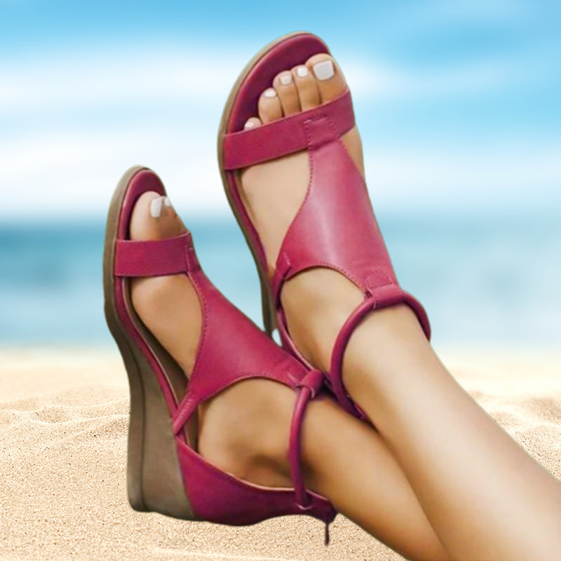 ANNE™ - Sandalias ortopédicas de cuero con tacón